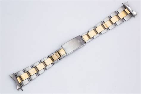 rolex 7835 19mm two-tone plated|Rolex 7835 19 257 Endlinks Oyster Bracelet Band 7835 Vintage .